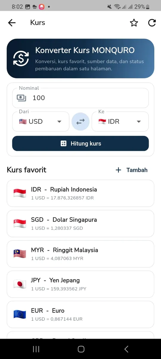 Konverter kurs MONQURO