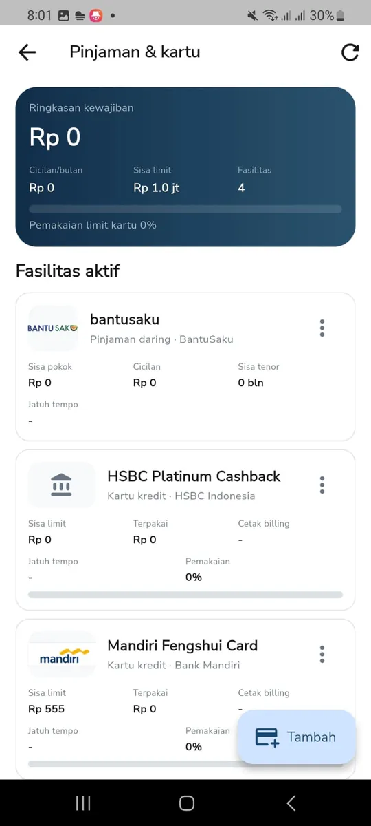 Pinjaman dan kartu MONQURO